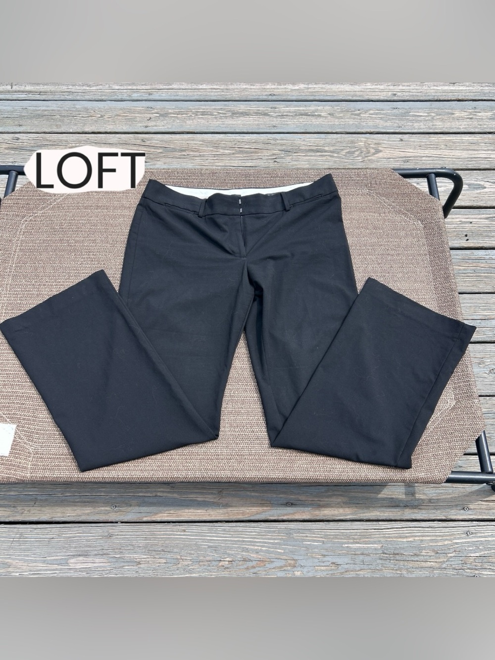 LOFT Marisa Trouser Dress Pants Black Size 14T Business Casual
